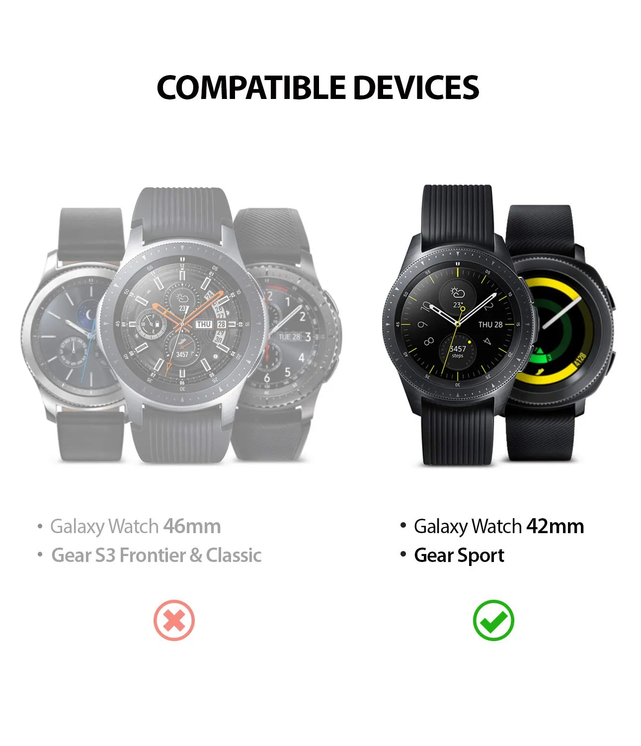 Bezel Styling for Galaxy Watch [42mm] -  GW-42-09  [Stainless Steel]