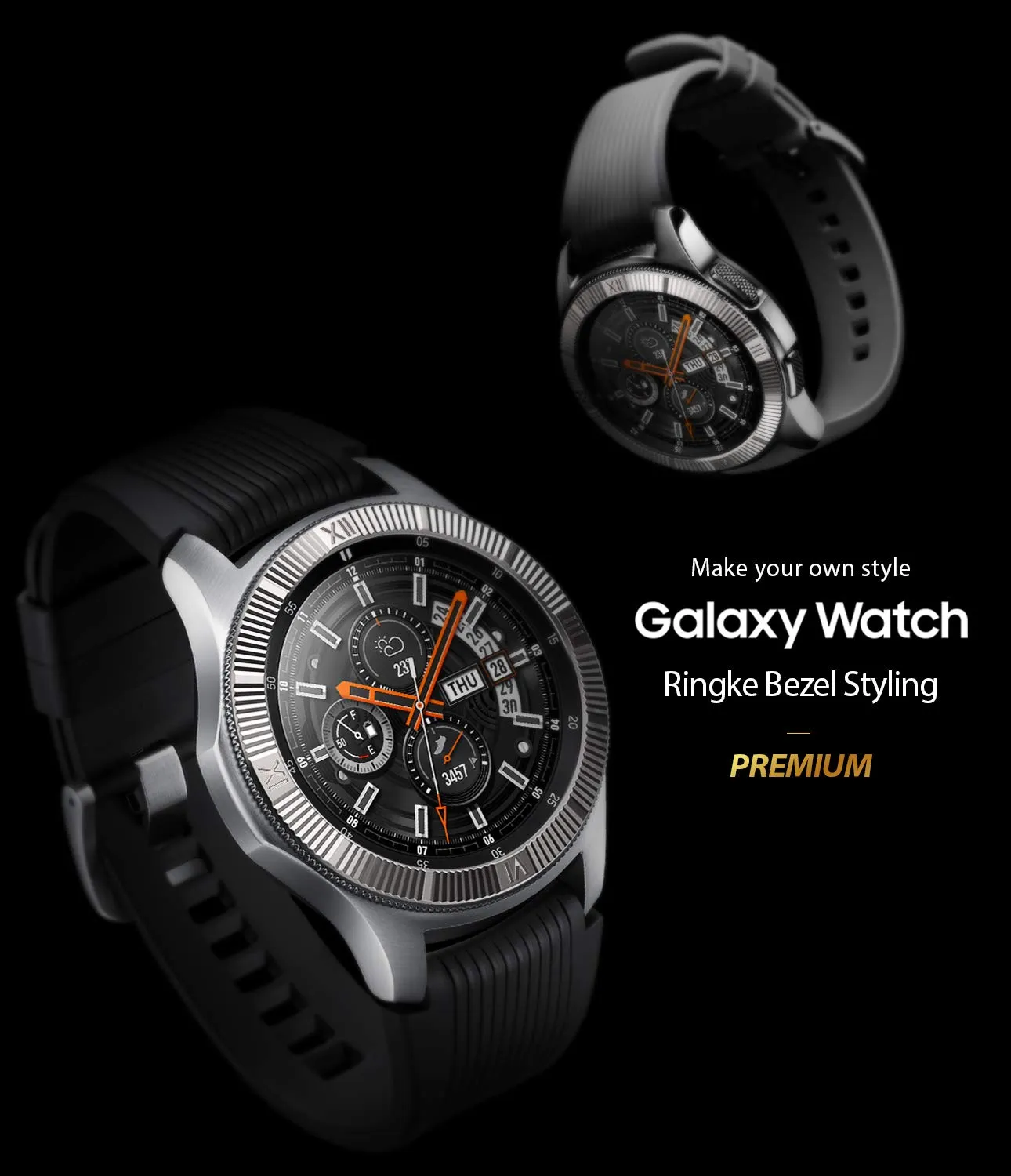 Bezel Styling for Galaxy Watch 46mm / Galaxy Gear S3 Frontier - GW-46-14 [Stainless Steel]