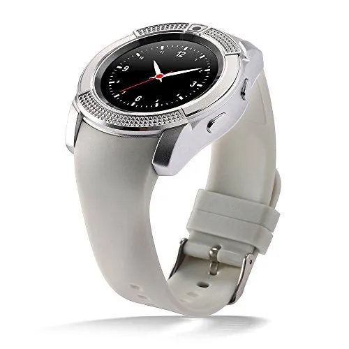 Bingo C6 White Smartwatch With Heart Rate Monitoring, Bluetooth and Sim Enabling Feature