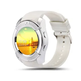 Bingo C6 White Smartwatch With Heart Rate Monitoring, Bluetooth and Sim Enabling Feature