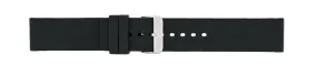 Black Silicone Rubber Watch Band 22mm 175950