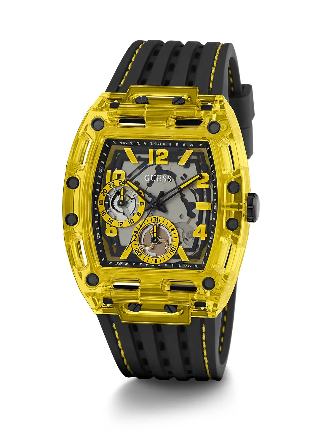 Black Yellow Phoenix Silicone Watch