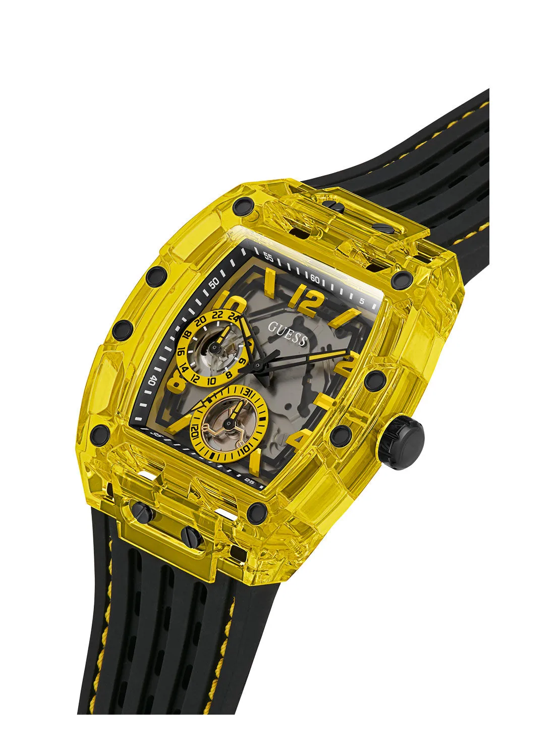 Black Yellow Phoenix Silicone Watch