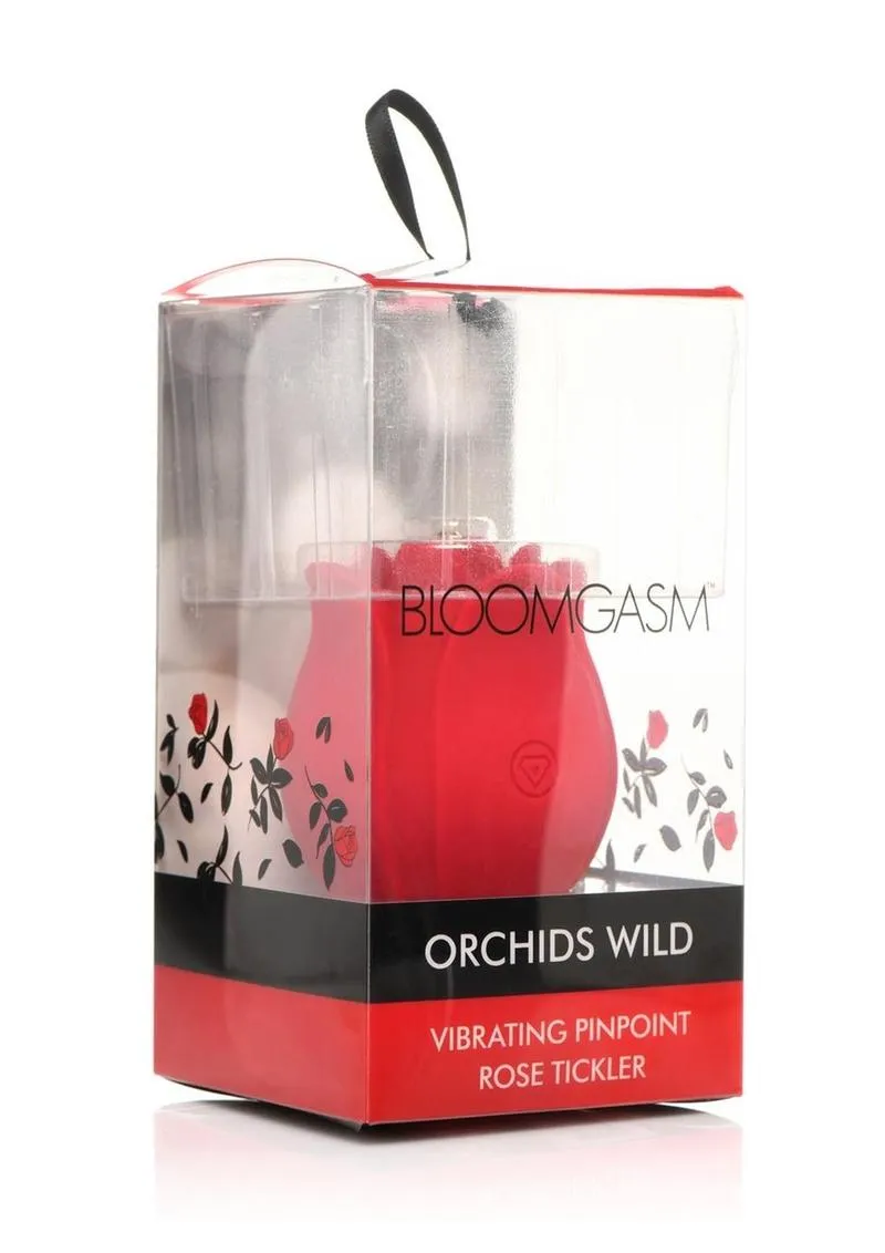 Bloomgasm Orchids Wild Rechargeable Silicone Vibrating Pinpoint Rose Tickler