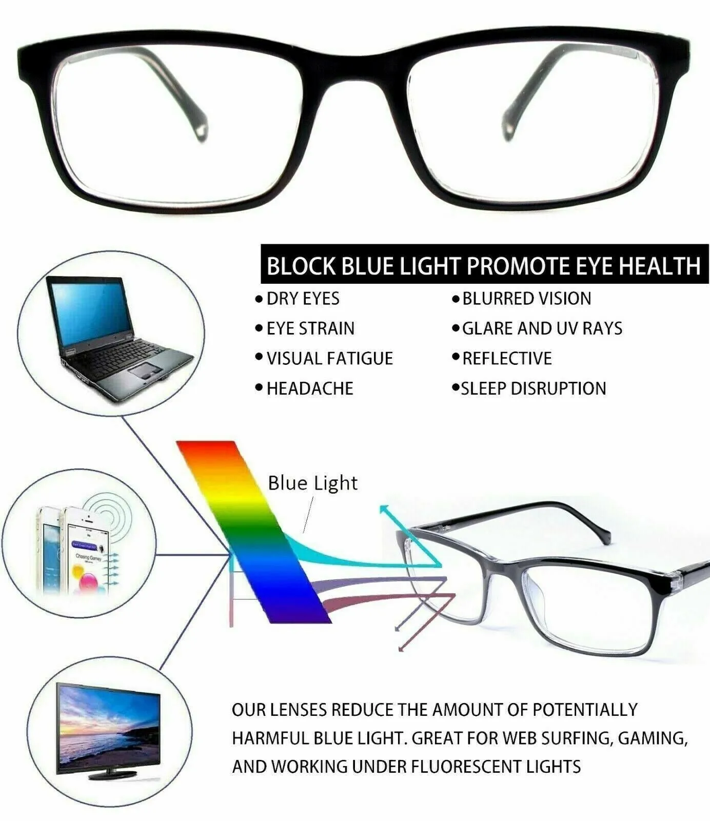 Blue Light Blocking Glasses For Men & Women