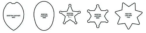 Boston Leather Book Style Badge Case With 2 ID Windows