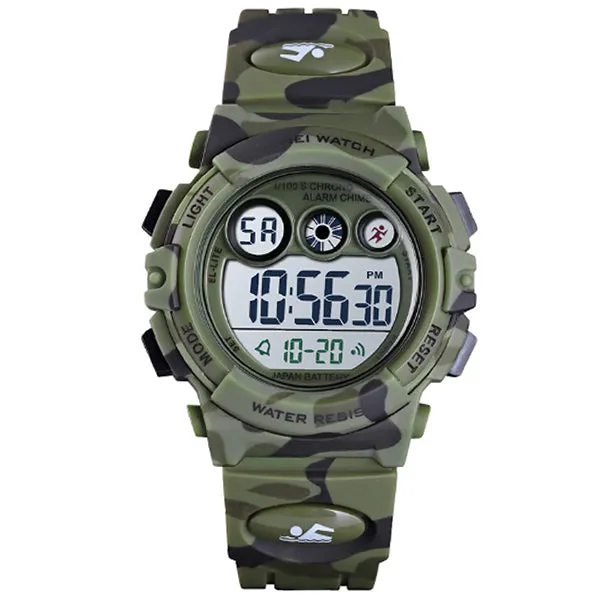 Boys Digital Military Sports Watch, 50M Water Resistant, 7 to 11 year olds, w Gift Box