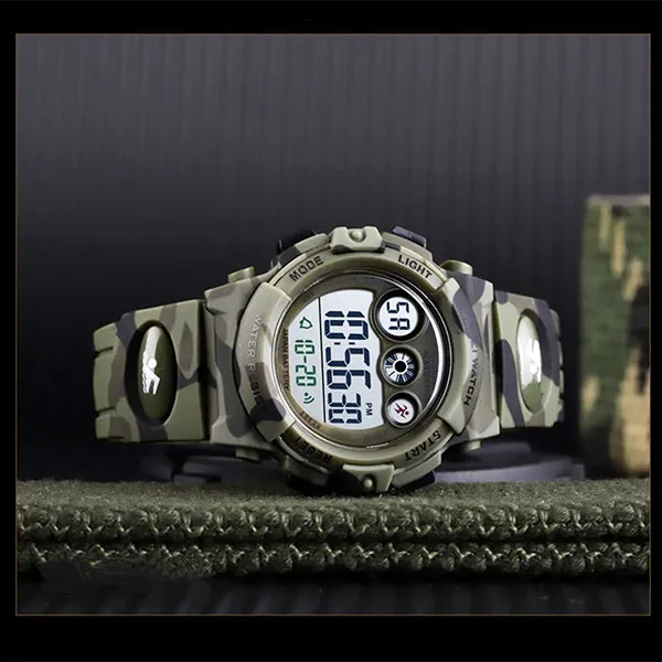 Boys Digital Military Sports Watch, 50M Water Resistant, 7 to 11 year olds, w Gift Box