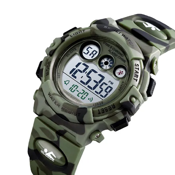 Boys Digital Military Sports Watch, 50M Water Resistant, 7 to 11 year olds, w Gift Box