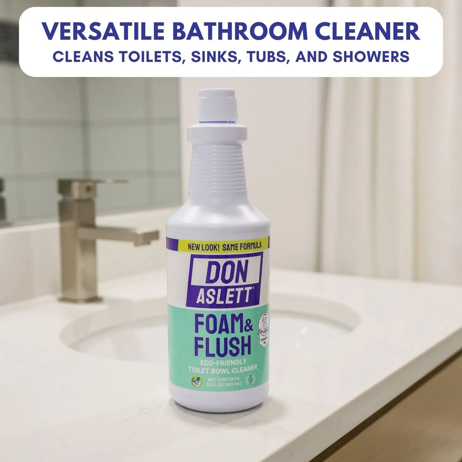 BULK CASE: Don Aslett Foam & Flush Toilet Bowl Cleaner - 12 count