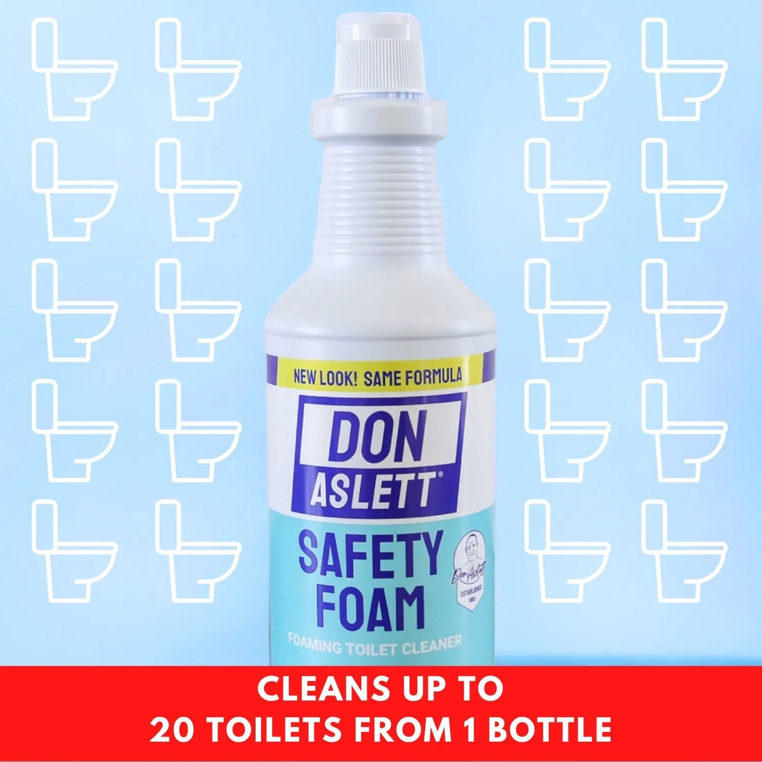 BULK CASE: Don Aslett Safety Foam 12 count – Pro Strength Foaming Bowl Cleaner