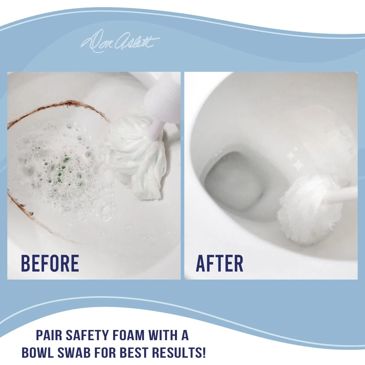 BULK CASE: Don Aslett Safety Foam 12 count – Pro Strength Foaming Bowl Cleaner