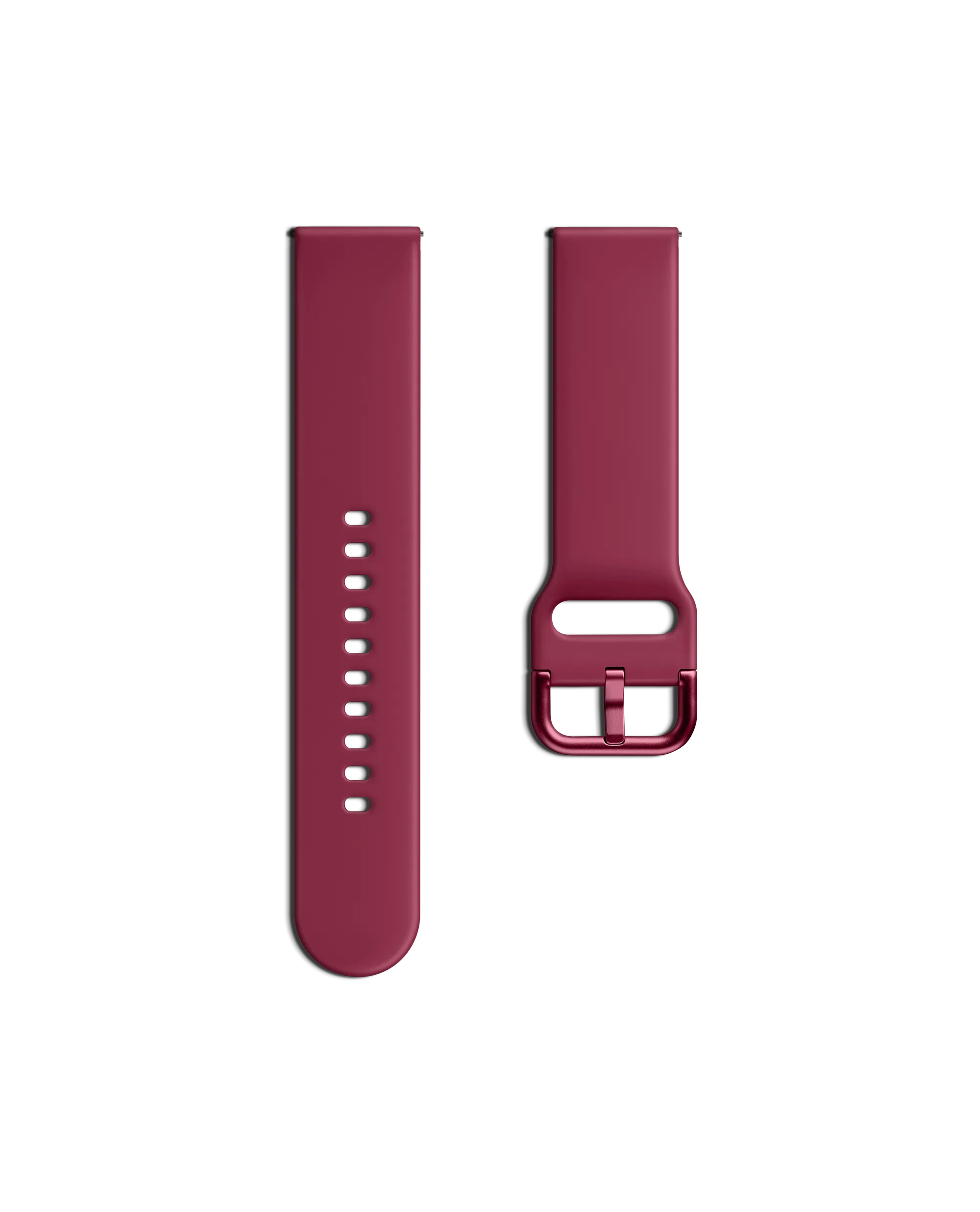 Burgundy Silicone Buckle Universal WatchBand (20mm)