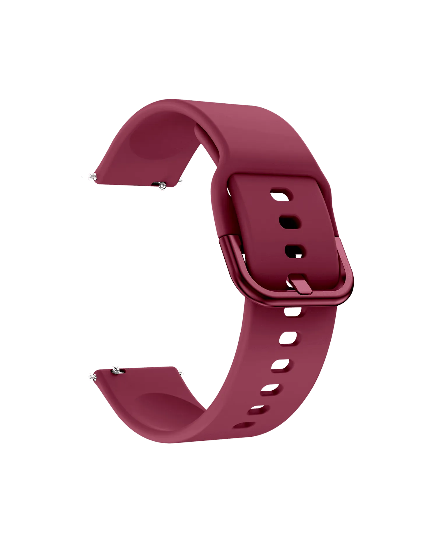 Burgundy Silicone Buckle Universal WatchBand (20mm)