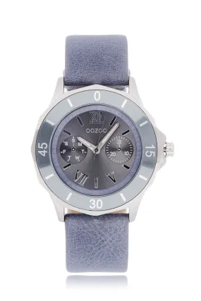 C5317 PETROL GREY Leather Watch