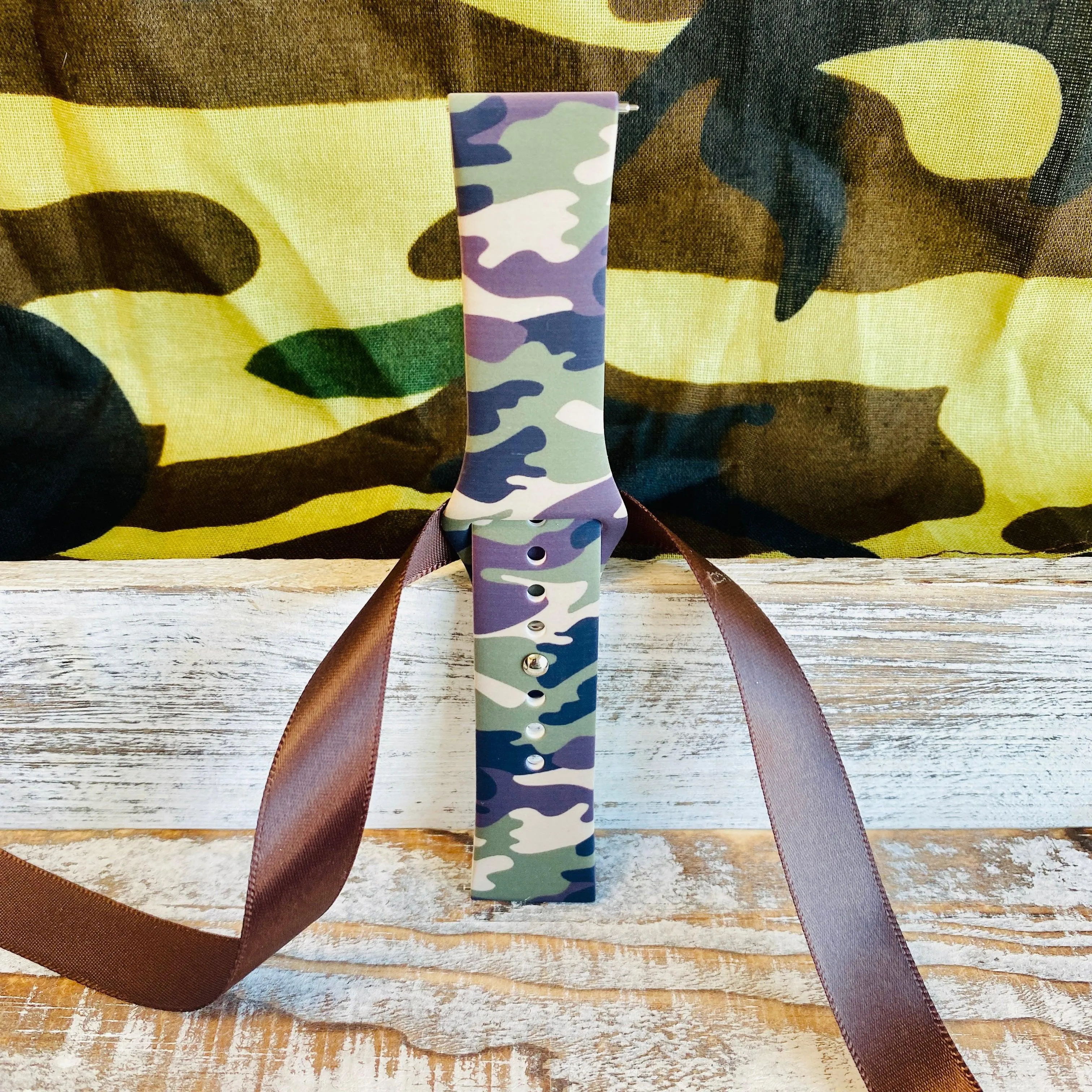 Camouflage Print Print Silicone Band For Fitbit Versa 1/2