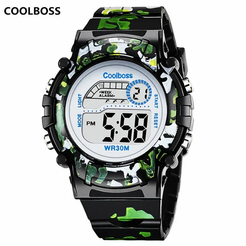 Camouflage Watches Children Waterproof Sport Gift Relojes Army Green