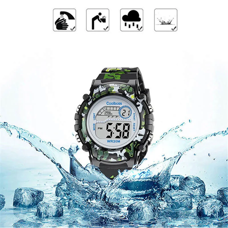 Camouflage Watches Children Waterproof Sport Gift Relojes Army Green