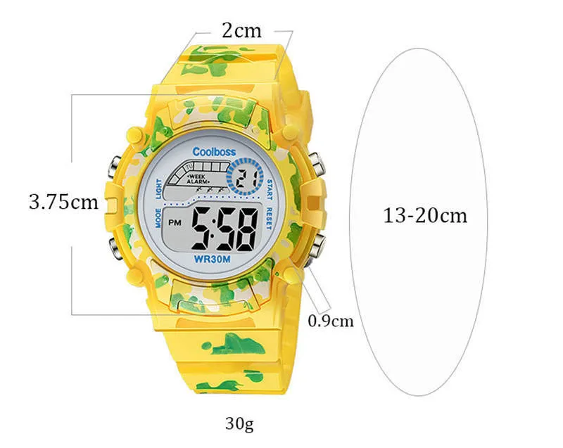 Camouflage Watches Children Waterproof Sport Gift Relojes Army Green