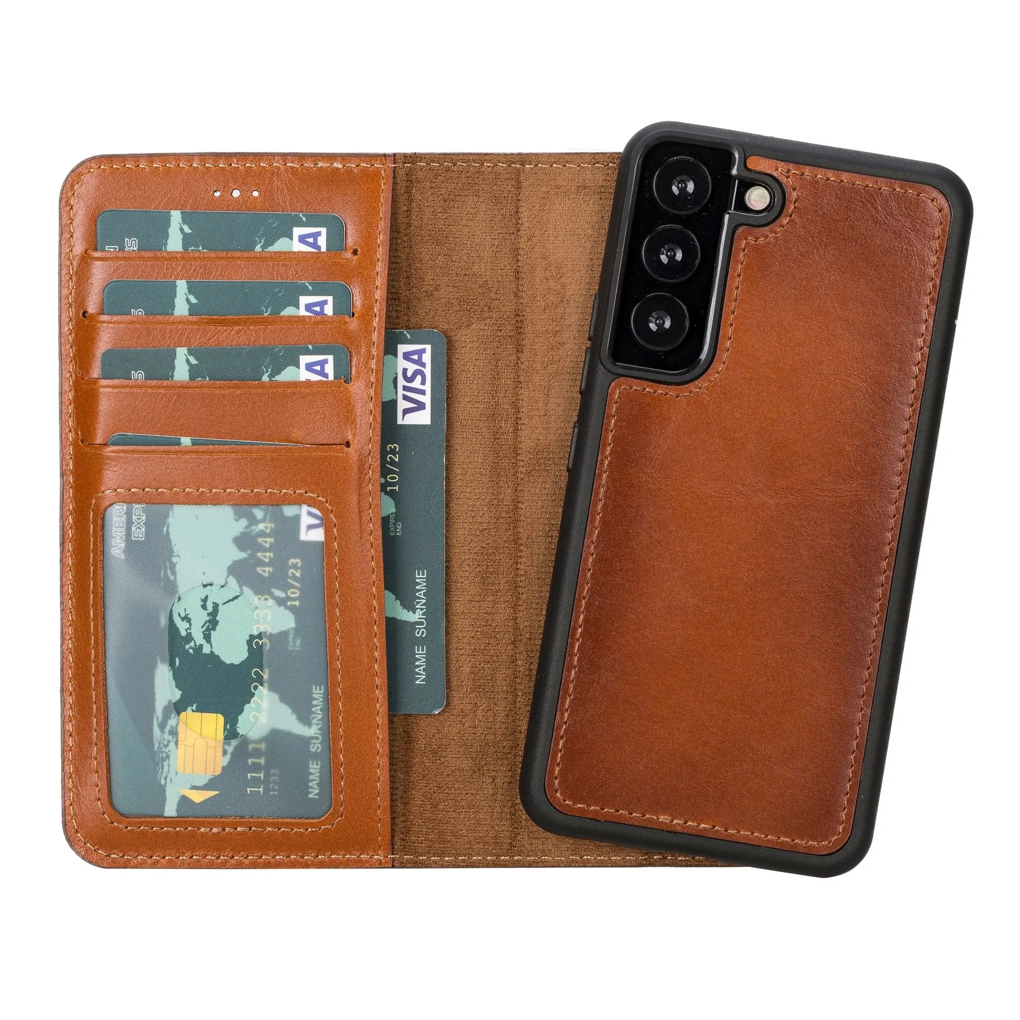 Carter Samsung Galaxy S22  Plus Wallet Case, Rustic Tan