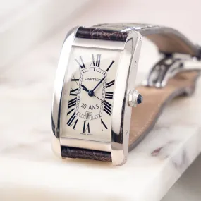 Cartier Tank Americaine White Gold 20 Year Award Ref 1741