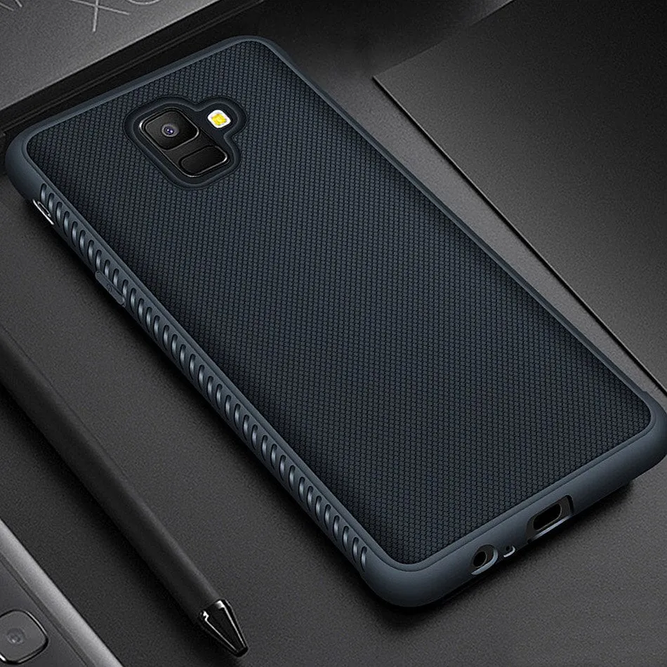 Case For Samsung Galaxy A7 2018 A6 A8 Plus Silicone Fitted Cases Soft TPU Anti Slip Cover For Samsung A7 2018 Case A8 Plus A6 A7