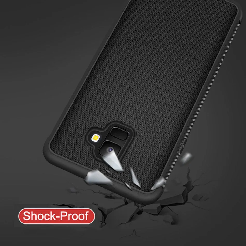 Case For Samsung Galaxy A7 2018 A6 A8 Plus Silicone Fitted Cases Soft TPU Anti Slip Cover For Samsung A7 2018 Case A8 Plus A6 A7