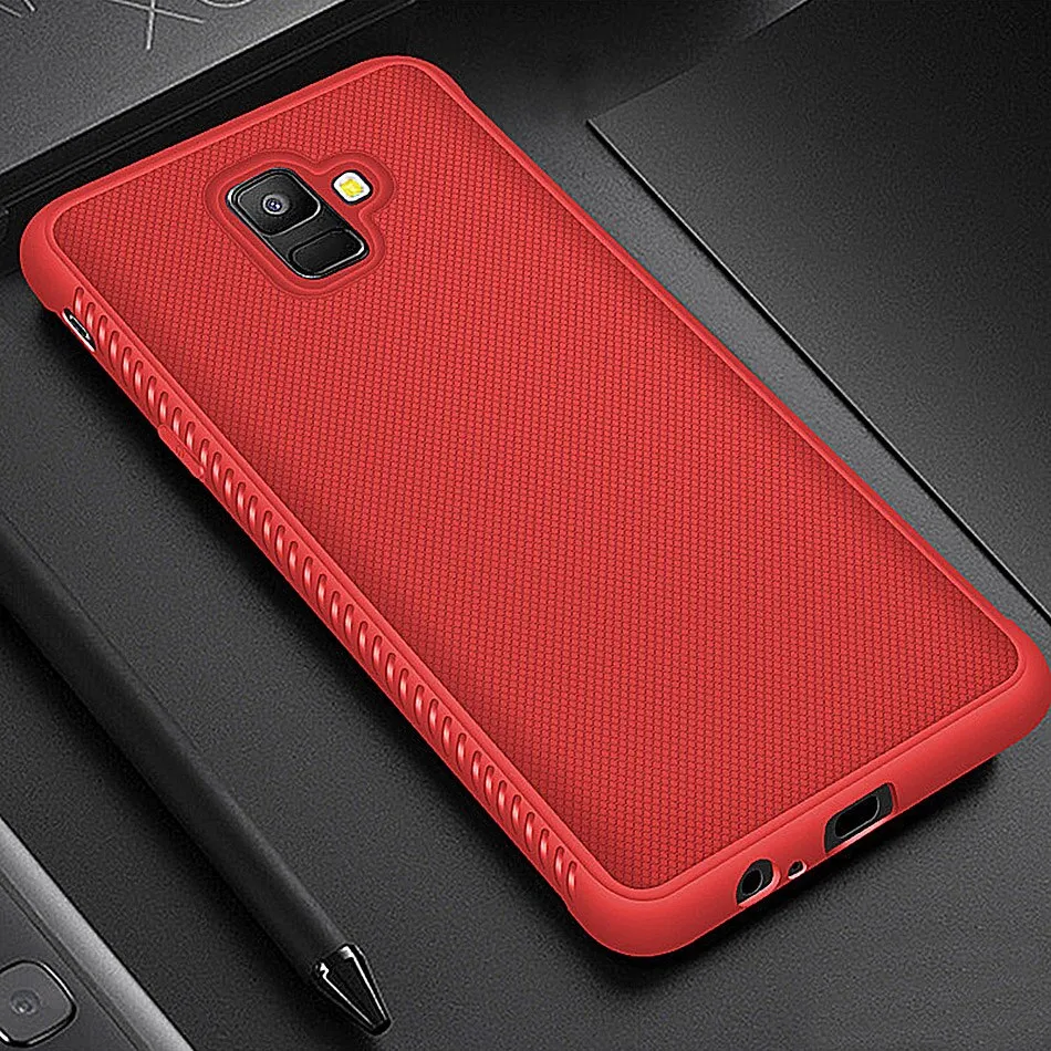 Case For Samsung Galaxy A7 2018 A6 A8 Plus Silicone Fitted Cases Soft TPU Anti Slip Cover For Samsung A7 2018 Case A8 Plus A6 A7