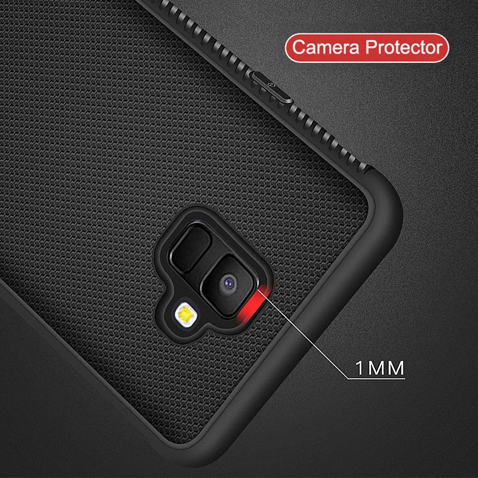 Case For Samsung Galaxy A7 2018 A6 A8 Plus Silicone Fitted Cases Soft TPU Anti Slip Cover For Samsung A7 2018 Case A8 Plus A6 A7