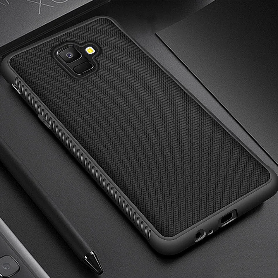 Case For Samsung Galaxy A7 2018 A6 A8 Plus Silicone Fitted Cases Soft TPU Anti Slip Cover For Samsung A7 2018 Case A8 Plus A6 A7