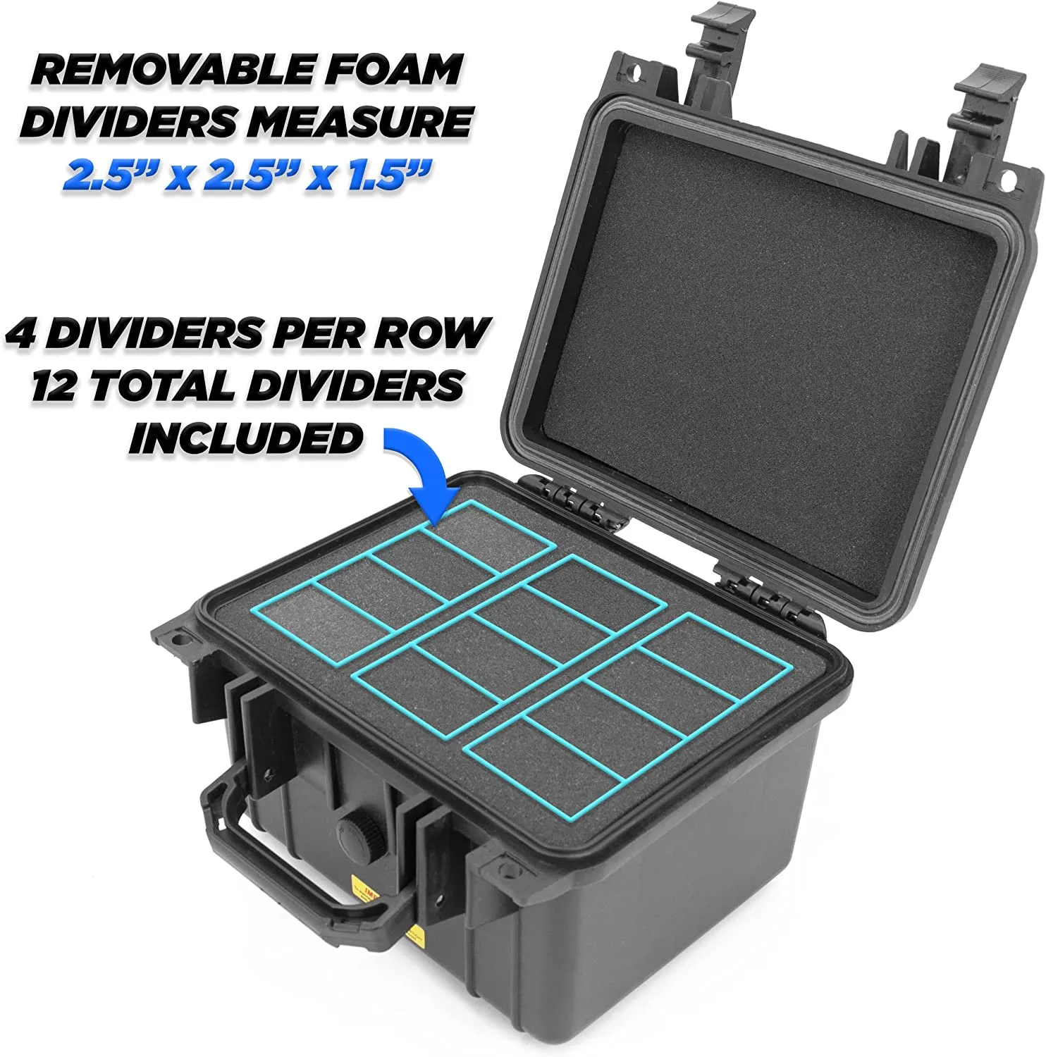 CASEMATIX Graded Coin Case for 50 PCGS or NGC Graded Coins, Custom Waterproof Coin Box with Coin Holders for Collectors - Case Only