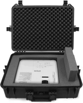 CASEMATIX Waterproof Projector Case Compatible with Epson Home Cinema 2100 & 2150 & Select PowerLite Projectors with Protective Foam Interior