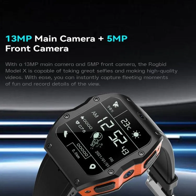 Ceramic IP68 Smartwatch with Dual Cameras, 4G Connectivity, and Android 9.0 - 1.99 Inch Display