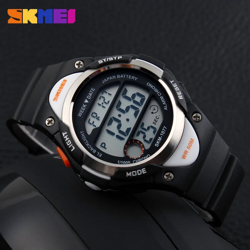 Children Watch Outdoor Sports Kids Boy Girls LED Digital Alarm Stopwatch Waterproof Wristwatch Children's Dress Watches