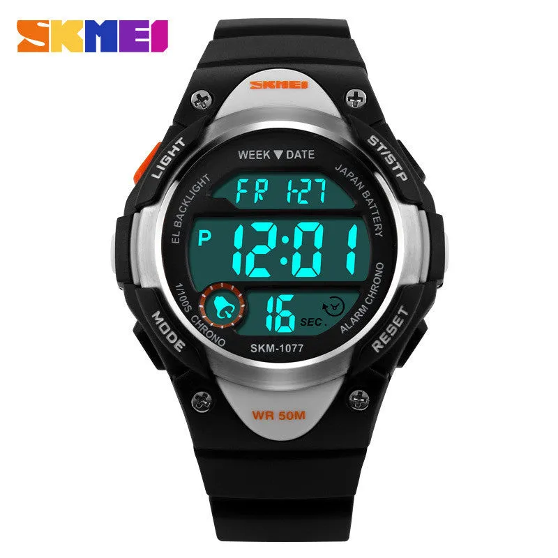 Children Watch Outdoor Sports Kids Boy Girls LED Digital Alarm Stopwatch Waterproof Wristwatch Children's Dress Watches