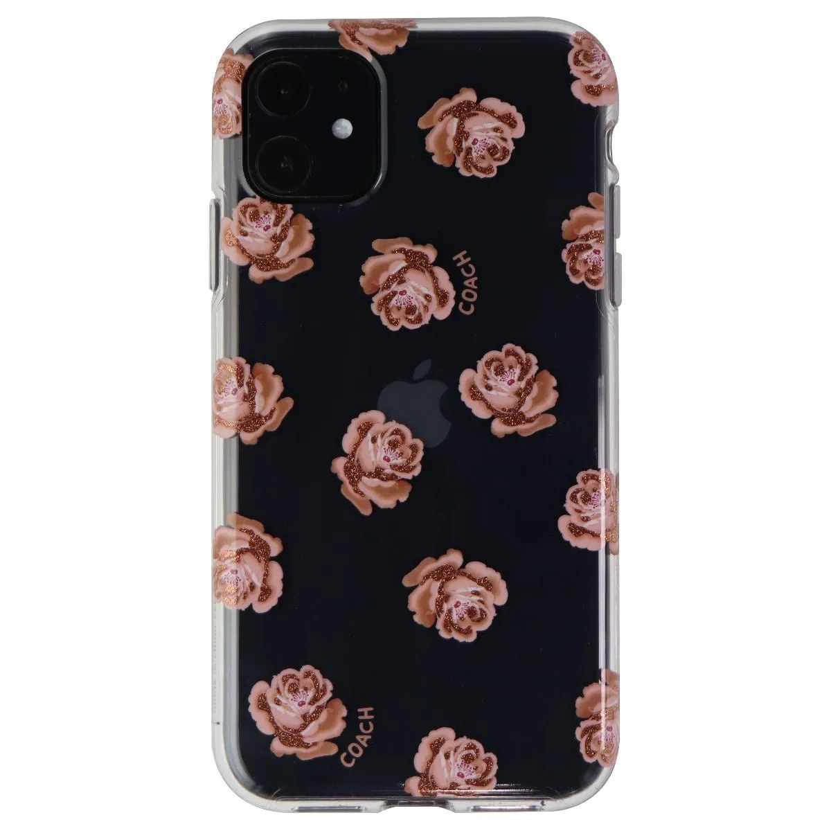 Coach Protective Case for Apple iPhone 11 - Dreamy Peony Clear/Pink/Glitter