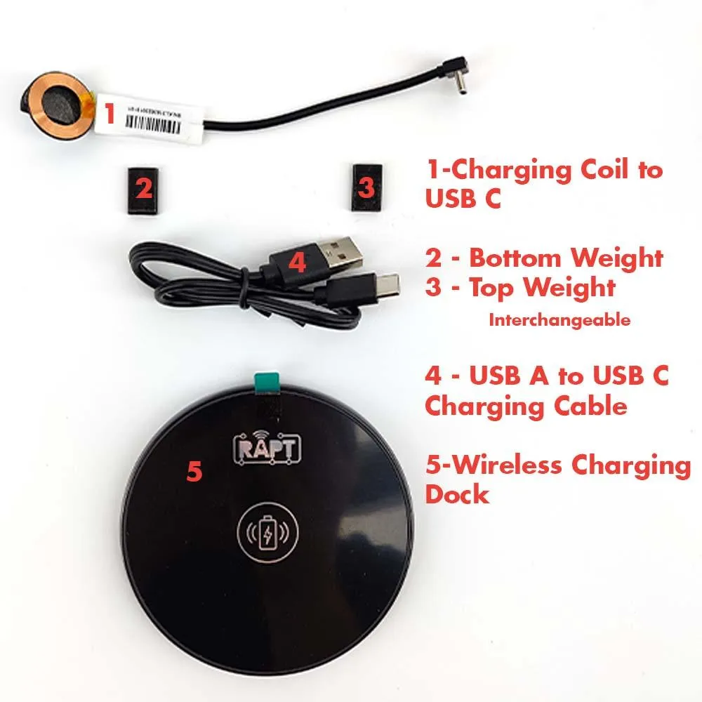 Complete Wireless Charging Kit for RAPT Pill Hydrometer (includes USB Cable Charging Dock Wireless Charge Coil 2 Weights)