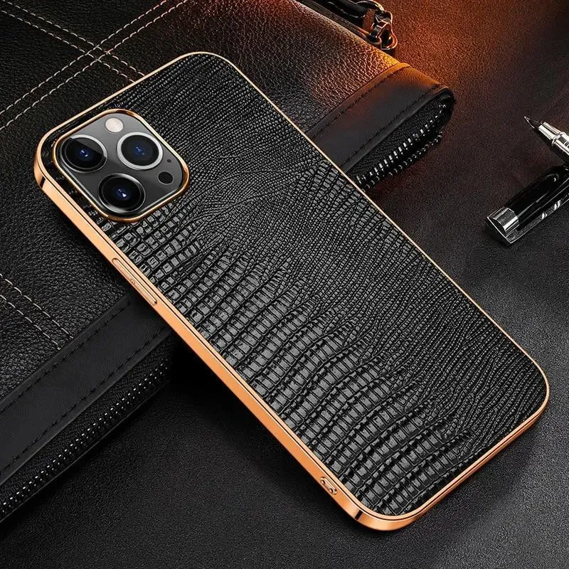 Contra Luxury Genuine Leather iPhone Case