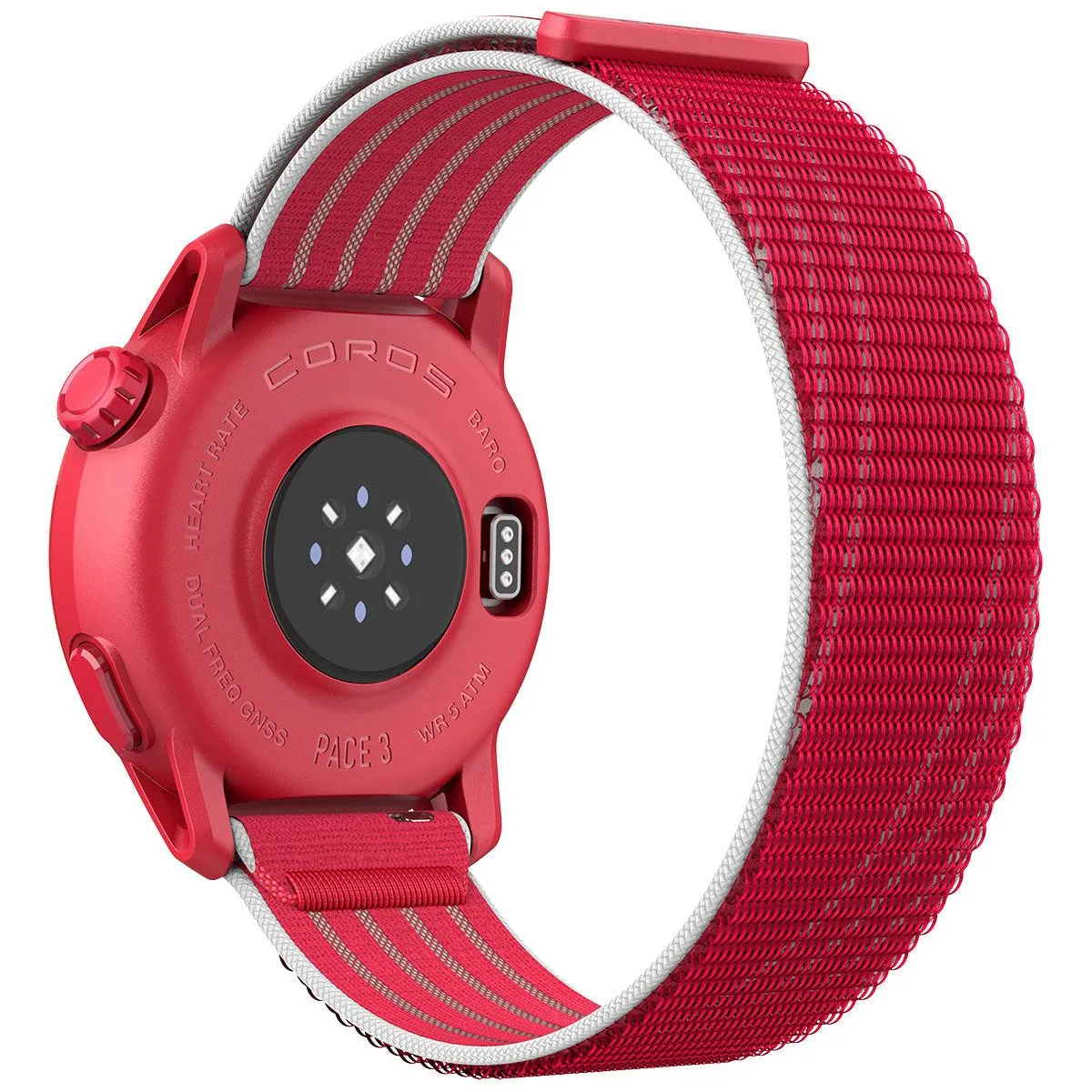 COROS PACE 3 Premium Nylon Strap GPS Watch - Red