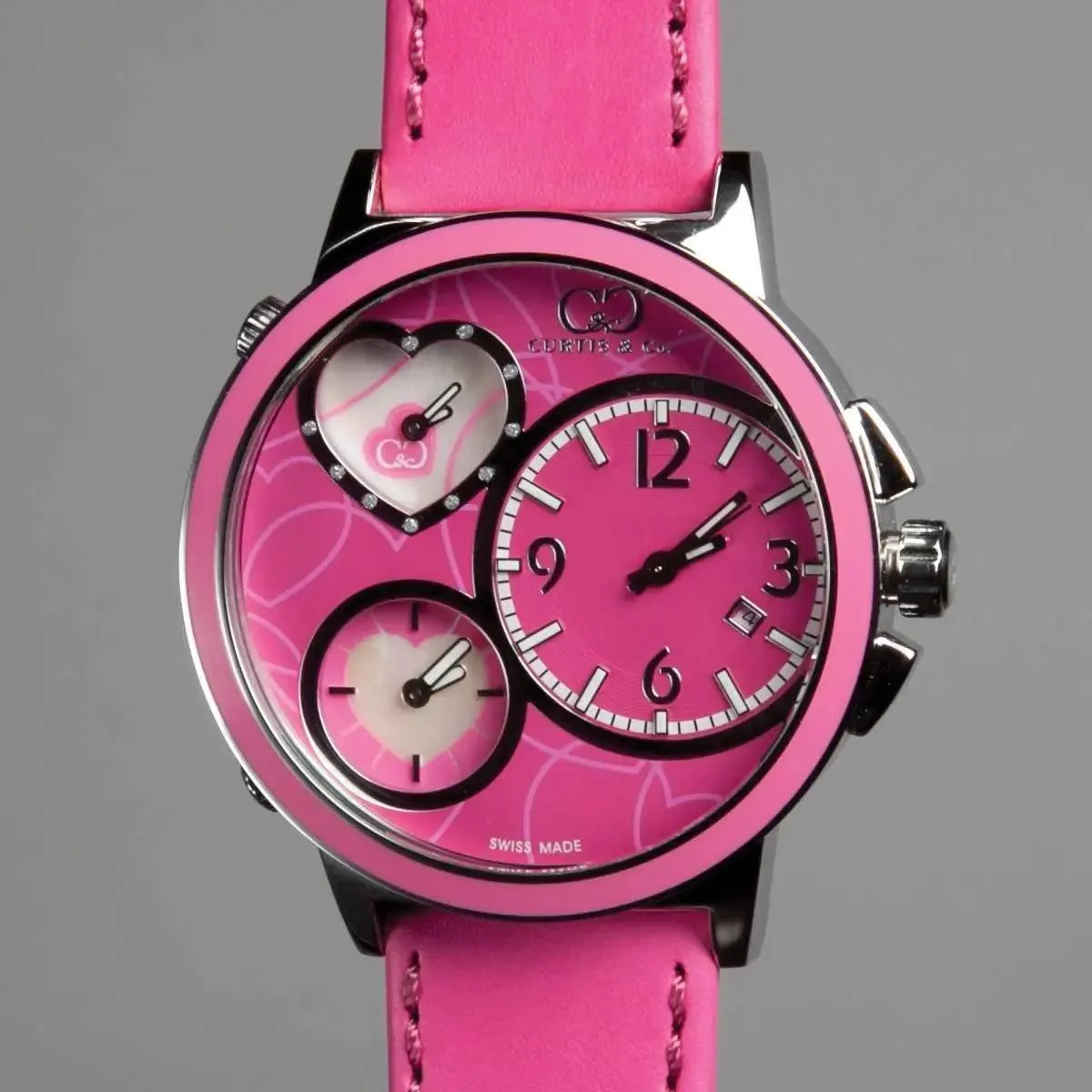 Curtis & Co Big Time Love Pink 50MM Watch