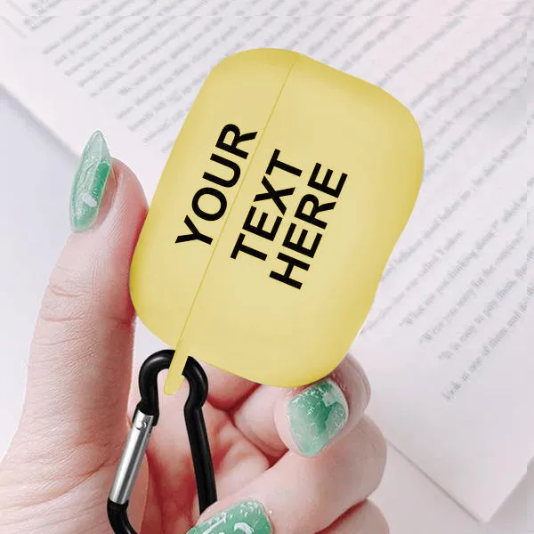 Custom Cute Airpods Pro Case with Text Apple Airpods Pro Case Cover