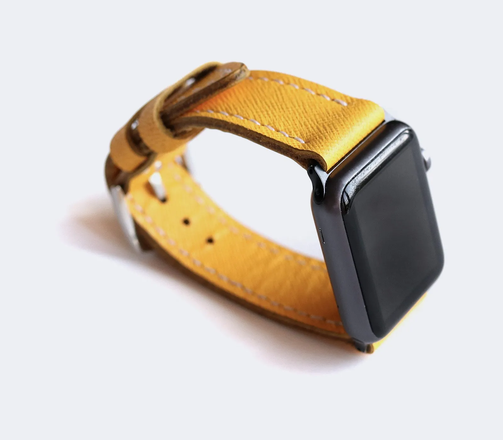 Custom Made Apple Watch Strap - Lemon Saffiano