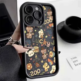 Cute Phone Cases For iPhone 15, 14 Pro Max, 13, 12, 11, XS, X, XR, 7, and 8 Plus - Cartoon Party Cover - TSP233