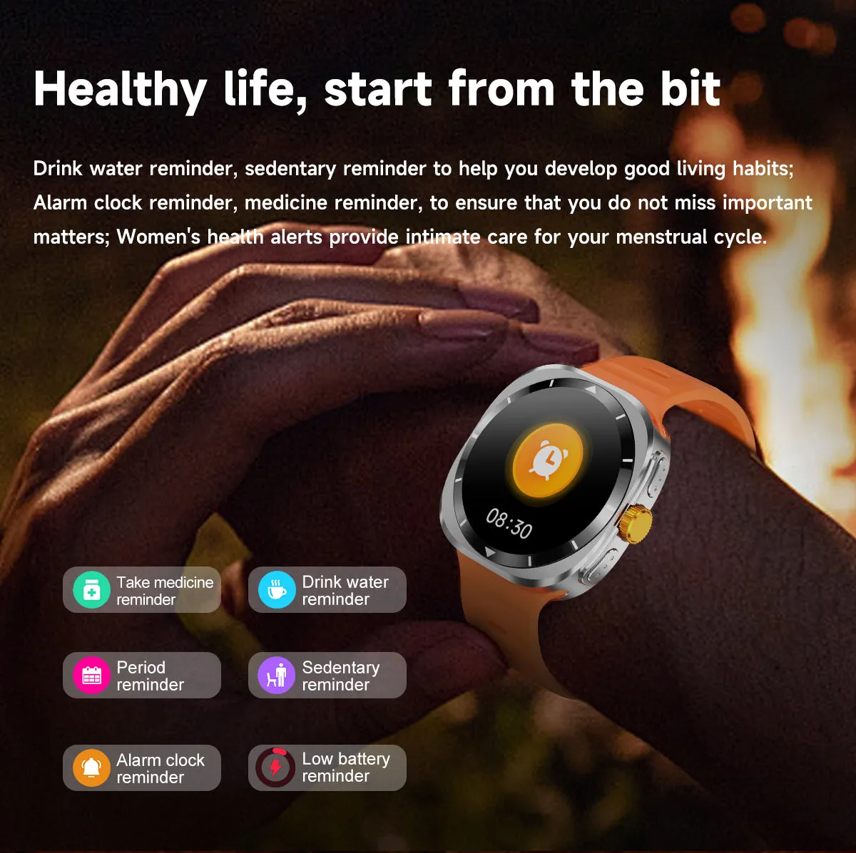 DaTeoy F7 Ultra - Watch 7 Ultra 1.53 inch 47mm IP68 Waterproof Bluetooth Call Compass GPS movement track, Health Monitoring