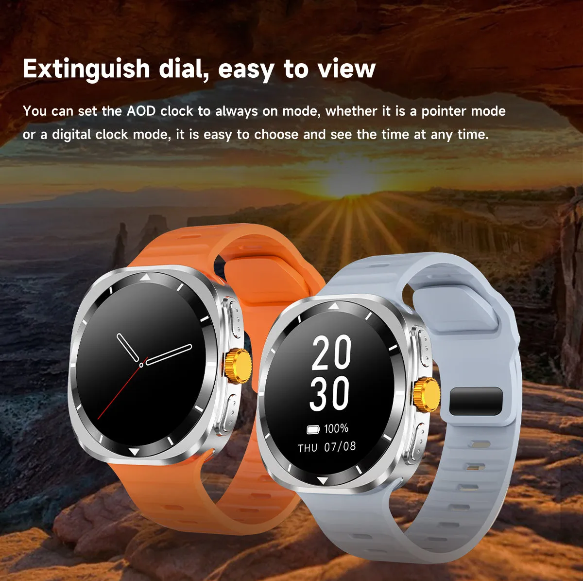 DaTeoy F7 Ultra - Watch 7 Ultra 1.53 inch 47mm IP68 Waterproof Bluetooth Call Compass GPS movement track, Health Monitoring