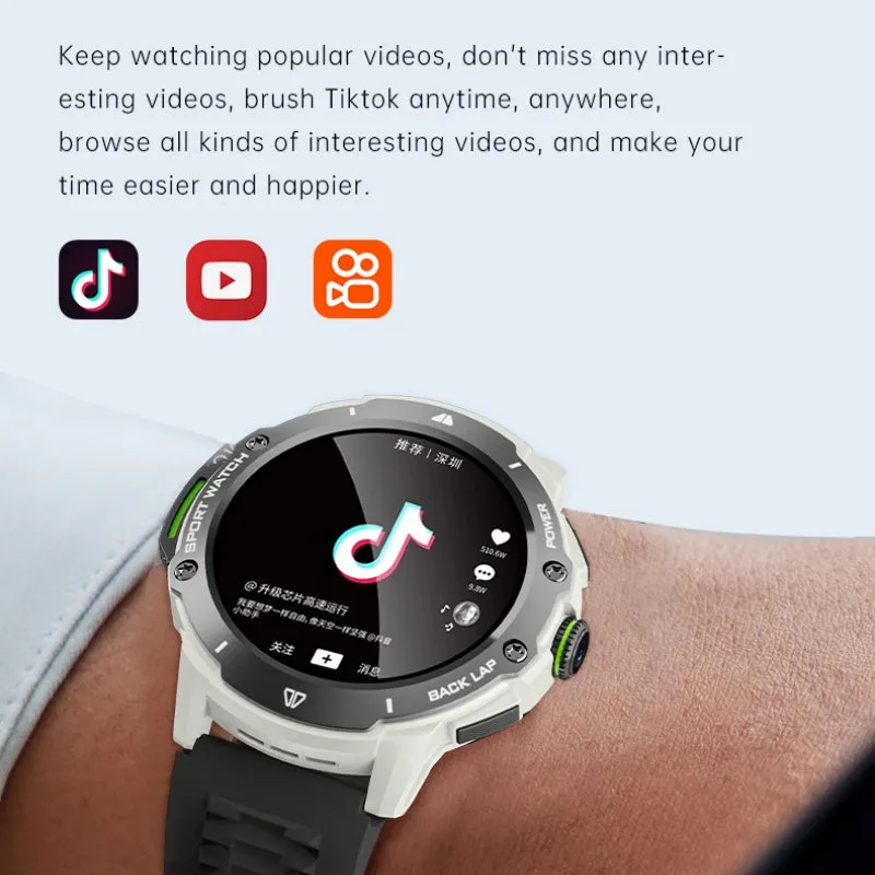 DaTeoy G15PRO 4G Android Smartwatch - 1.43" AMOLED Display, Android 8.1, Heart Rate Monitor, GPS/GLONASS, 2GB RAM, 32GB ROM, Multi-Sports Mode