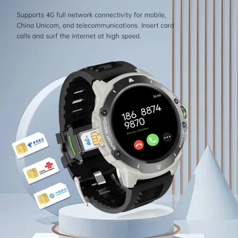 DaTeoy G15PRO 4G Android Smartwatch - 1.43" AMOLED Display, Android 8.1, Heart Rate Monitor, GPS/GLONASS, 2GB RAM, 32GB ROM, Multi-Sports Mode