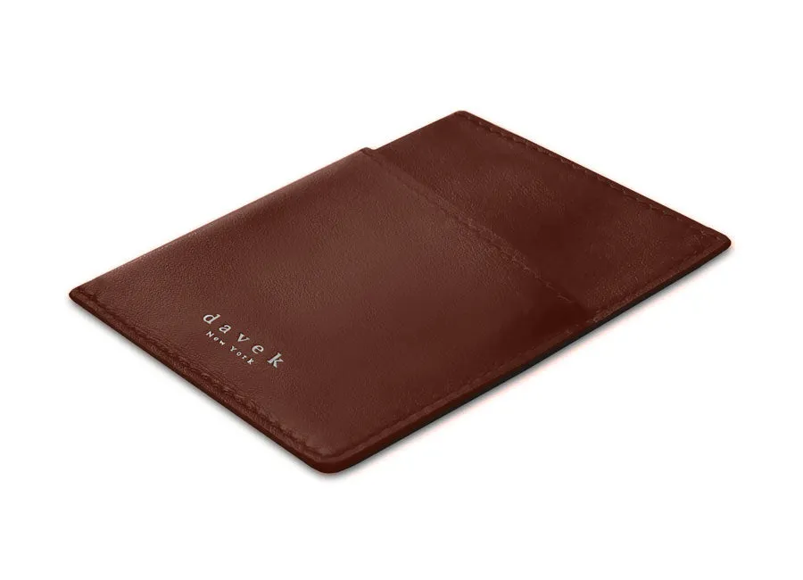 DAVEK CARDSLEEVE with pull tab for easy card access - BROWN