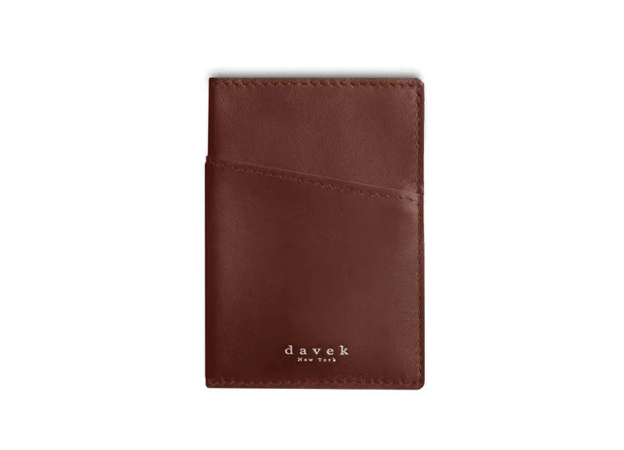 DAVEK CARDSLEEVE with pull tab for easy card access - BROWN