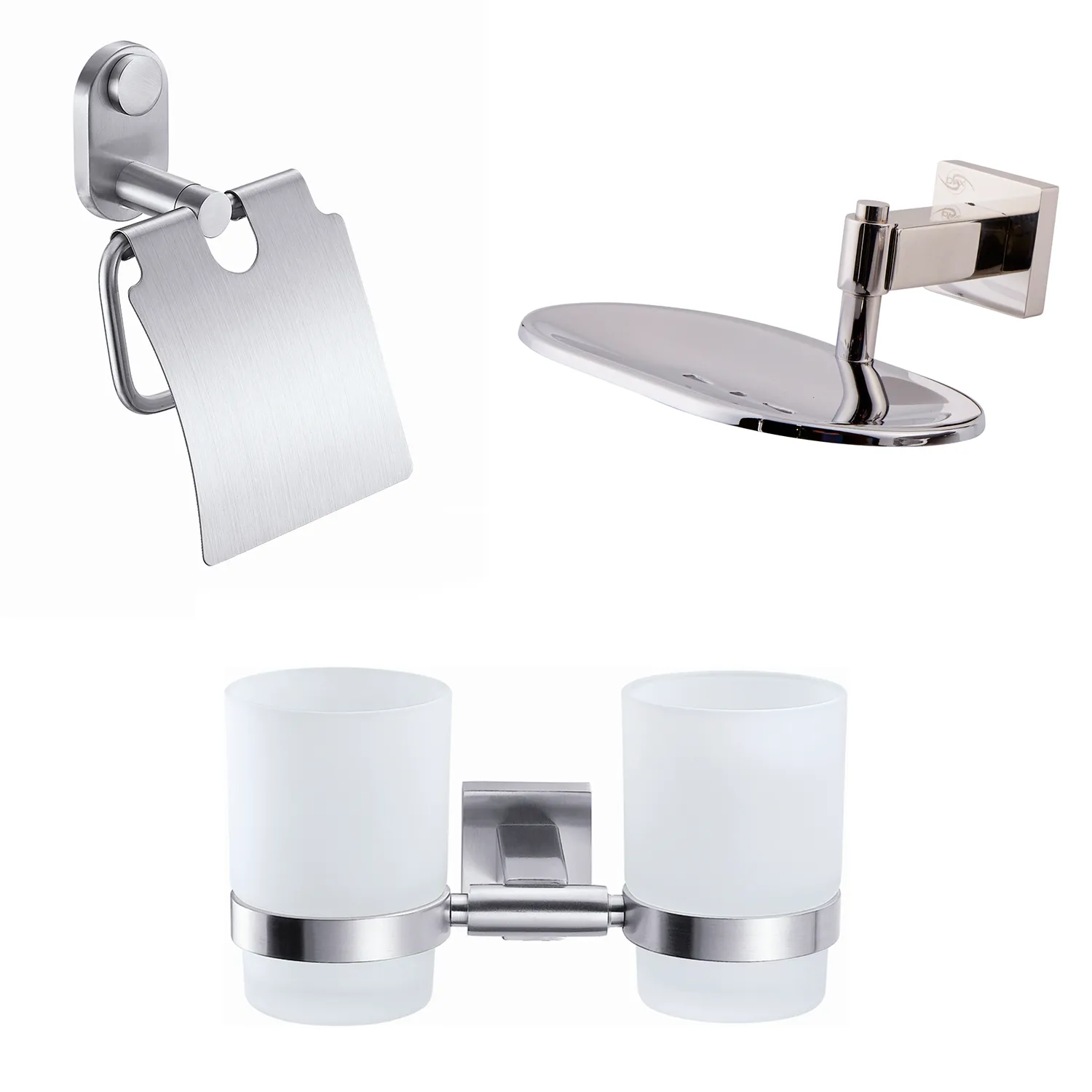 DAX Bathroom Set  - Satin Finish (DAX-G01-S-OFF02)